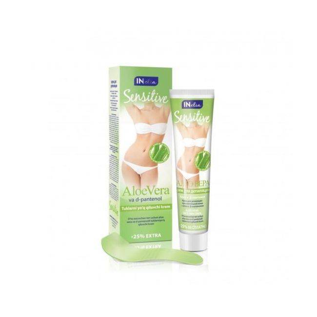Crema depilatoare, Inelia Ultra Soft, Sensitive, Aloe Vera si d-Panthenol, 125ml