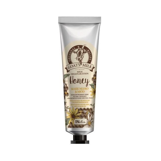 Crema pentru maini si unghii concentrata, cu lapte de capra si miere INelia Revers 100 ml