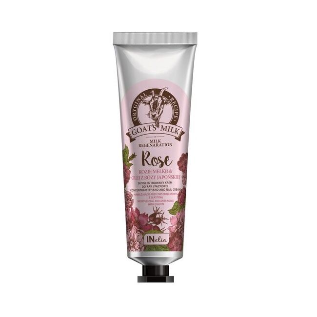 Crema pentru maini si unghii concentrata, cu lapte de capra si ulei de trandafir japonez  INelia Revers 100 ml
