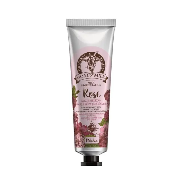 Crema pentru maini si unghii concentrata, cu lapte de capra si ulei de trandafir japonez  INelia Revers 100 ml