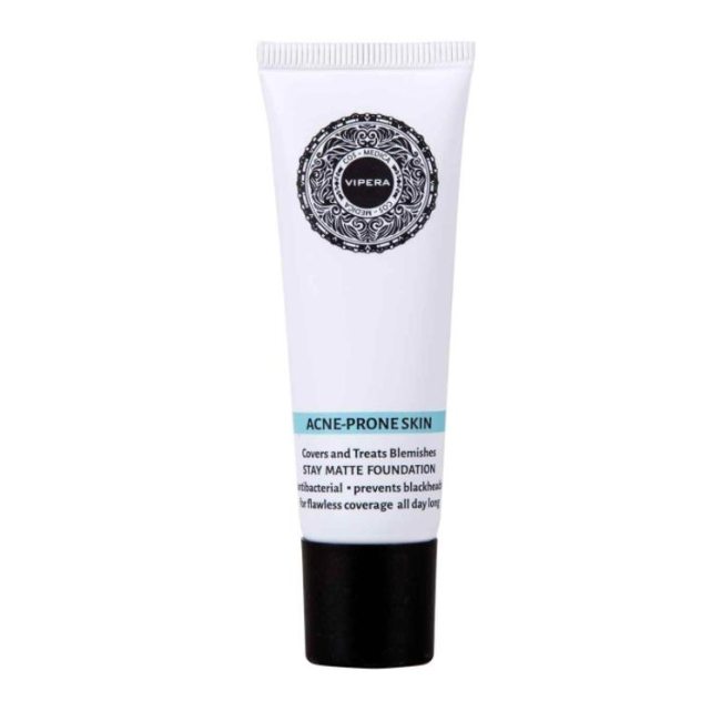 Fond de ten matifiant pentru ten gras si acneic Cos-Medica, Vipera, 04 Champagne, Bej, 25 ml MCSV75004