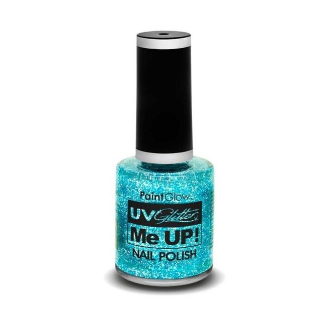 Lac de unghii cu sclipici, stralucitor in lumina UV, Glitter Me Up! UV, A40 Ice Blue MCSPGA1061A40