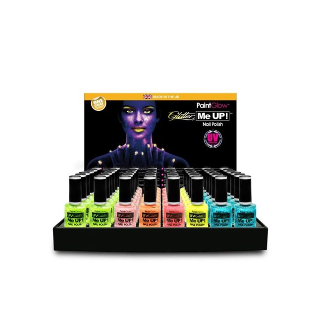 Lac de unghii cu sclipici, stralucitor in lumina UV, Glitter Me Up! UV, A41 Mint Green MCSPGA1061A41
