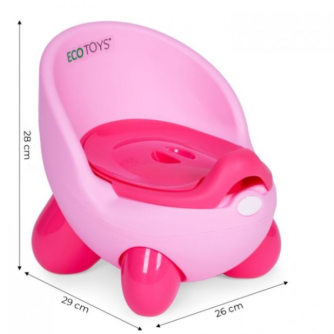 Olita pentru copii, insertie detasabila, picioare antiderapante ecotoys pp112 - roz edeedipp112pink