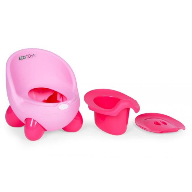 Olita pentru copii, insertie detasabila, picioare antiderapante ecotoys pp112 - roz edeedipp112pink