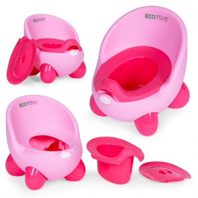 Olita pentru copii, insertie detasabila, picioare antiderapante ecotoys pp112 - roz edeedipp112pink
