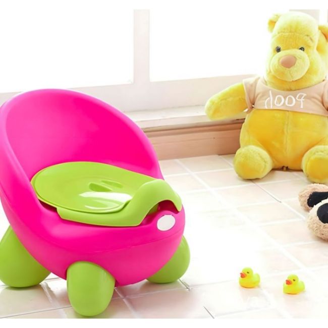 Olita pentru copii, insertie detasabila, picioare antiderapante ecotoys pp112 - roz-verde edeedipp112red