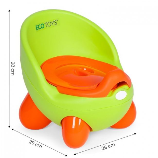 Olita pentru copii, insertie detasabila, picioare antiderapante ecotoys pp112 - verde edeedipp112green