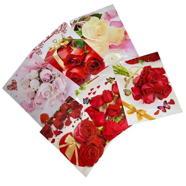 Punga de cadou, model floral, XL