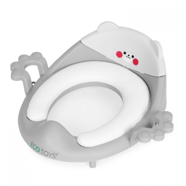 Reductor toaleta cu manere pentru copii ecotoys pp104 - gri edeedipp104grey