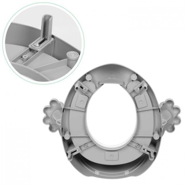 Reductor toaleta cu manere pentru copii ecotoys pp104 - gri edeedipp104grey