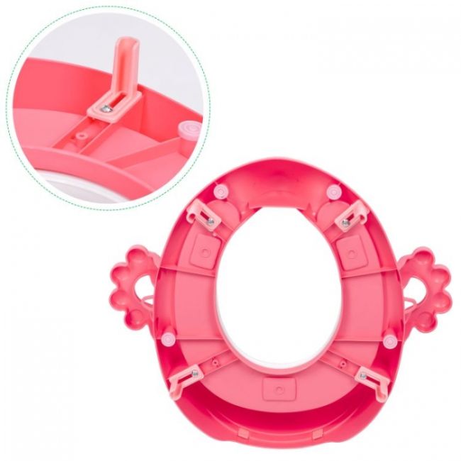 Reductor toaleta cu manere pentru copii ecotoys pp104 - roz edeedipp104pink