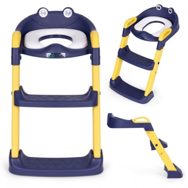 Reductor toaleta cu scara pentru copii ecotoys pp8001 - albastru edeedipp8001blue