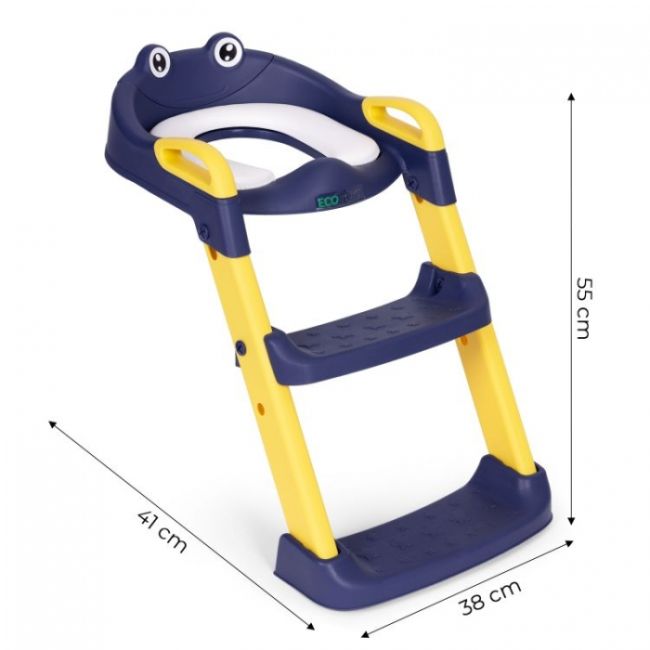 Reductor toaleta cu scara pentru copii ecotoys pp8001 - albastru edeedipp8001blue
