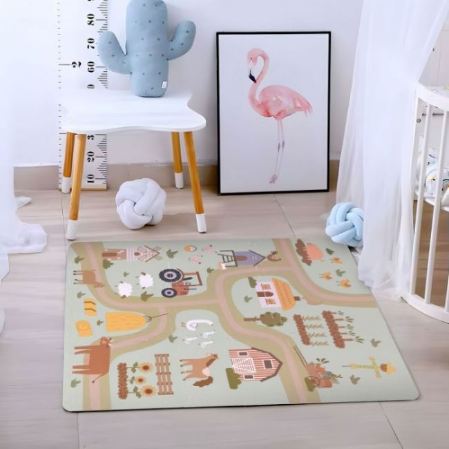 Salteluta de joaca pentru copii 90.5 x 90.5 x 1 cm ecoeva019 - ferma edeediecoeva019