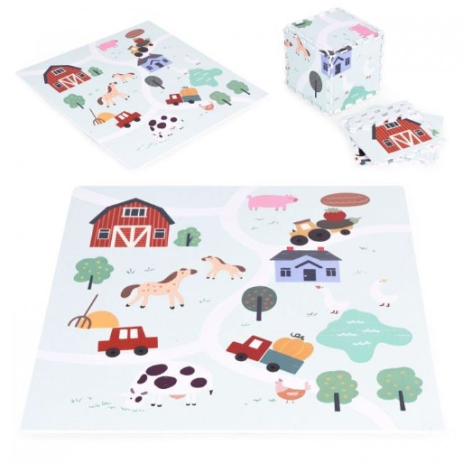 Salteluta de joaca pentru copii 90.5 x 90.5 x 1 cm ecoeva020 - ferma edeediecoeva020