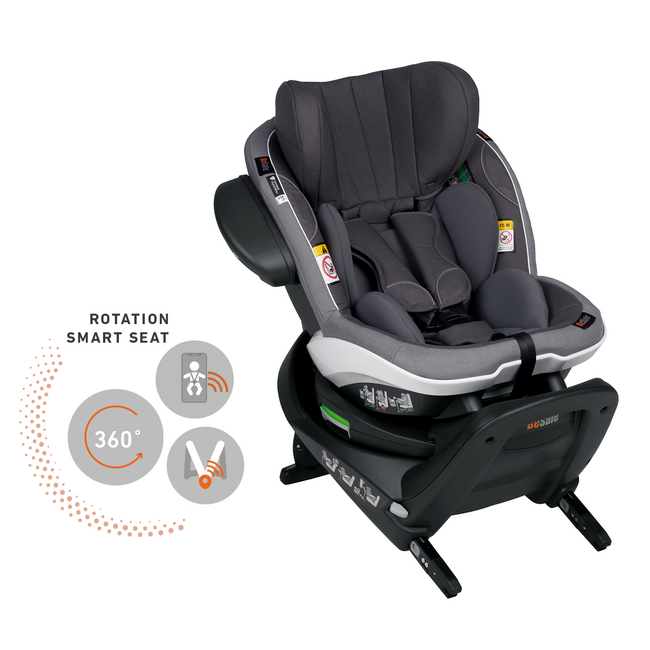 Scaun auto BeSafe iZi Turn M i-Size Gri Metallic Mélange BSF11024330-02