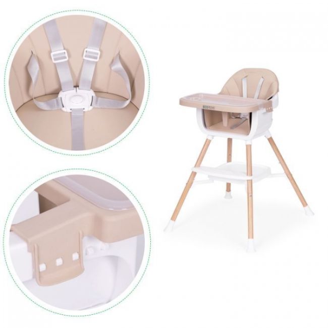 Scaun de masa 2 in 1 ecotoys hc508 - bej edeedihc508beige