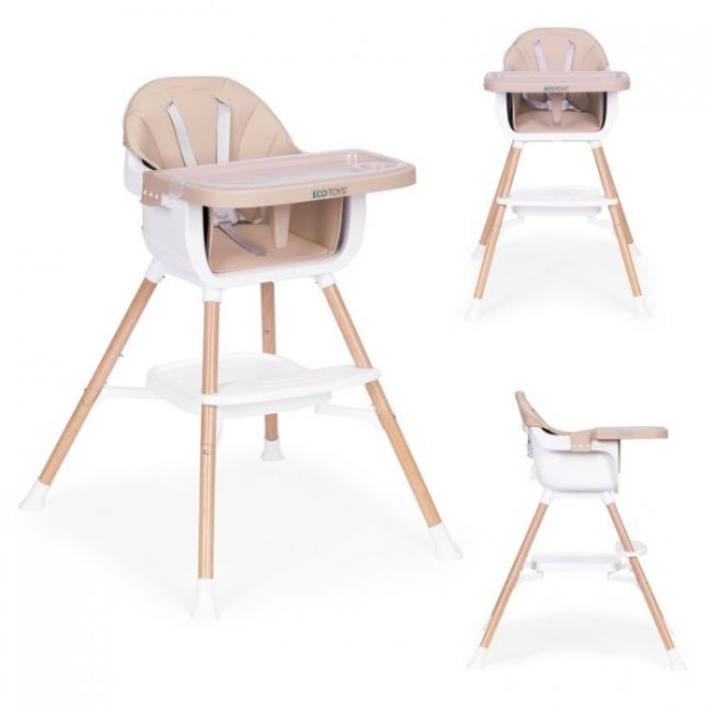 Scaun de masa 2 in 1 ecotoys hc508 - bej edeedihc508beige