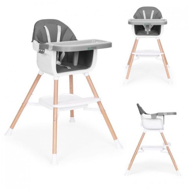 Scaun de masa 2 in 1 ecotoys hc508 - gri edeedihc508grey