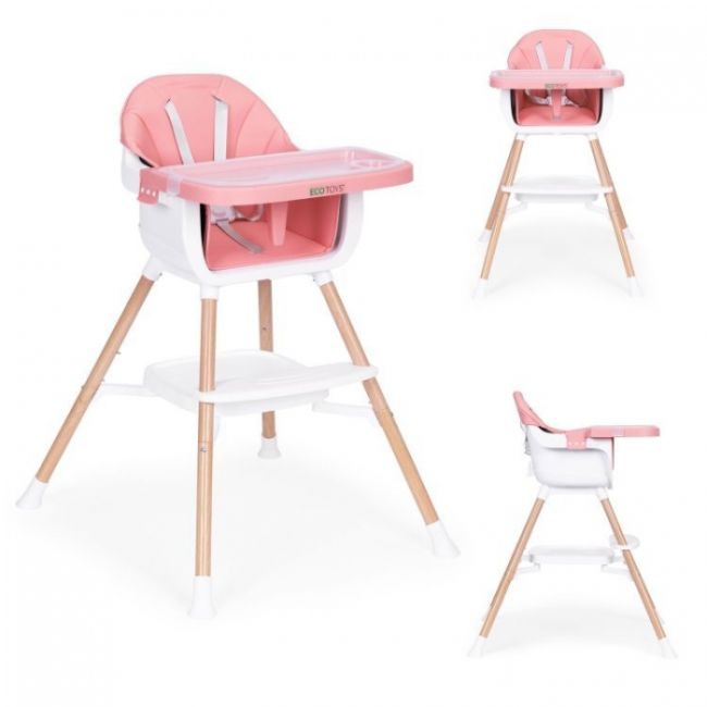 Scaun de masa 2 in 1 ecotoys hc508 - roz edeedihc508pink