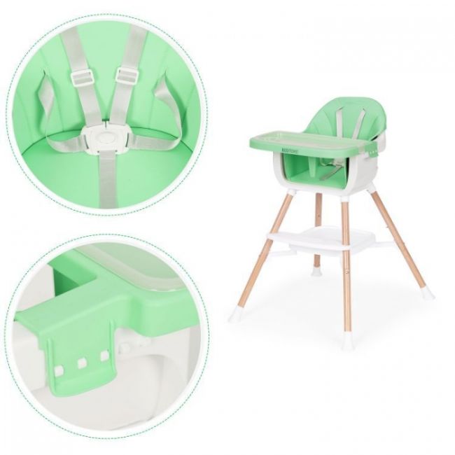 Scaun de masa 2 in 1 ecotoys hc508 - verde edeedihc508green