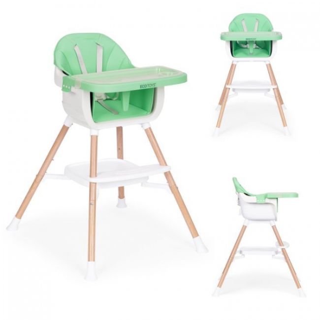 Scaun de masa 2 in 1 ecotoys hc508 - verde edeedihc508green