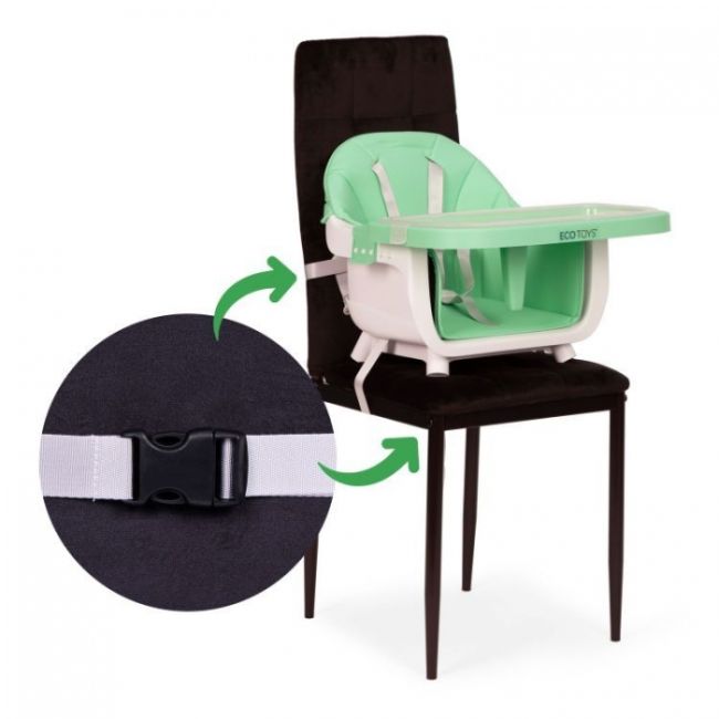 Scaun de masa 2 in 1 ecotoys hc508 - verde edeedihc508green