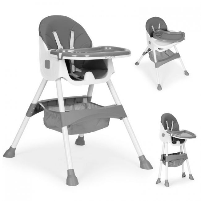 Scaun de masa pentru copii ecotoys hc521 - gri edeedihc521grey