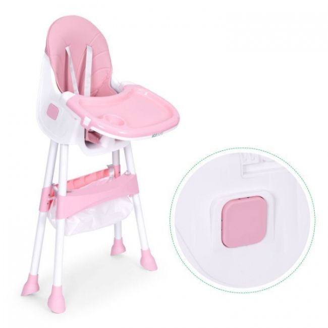 Scaun de masa pentru copii ecotoys hc521 - roz edeedihc521pink