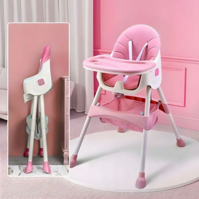 Scaun de masa pentru copii ecotoys hc521 - roz edeedihc521pink