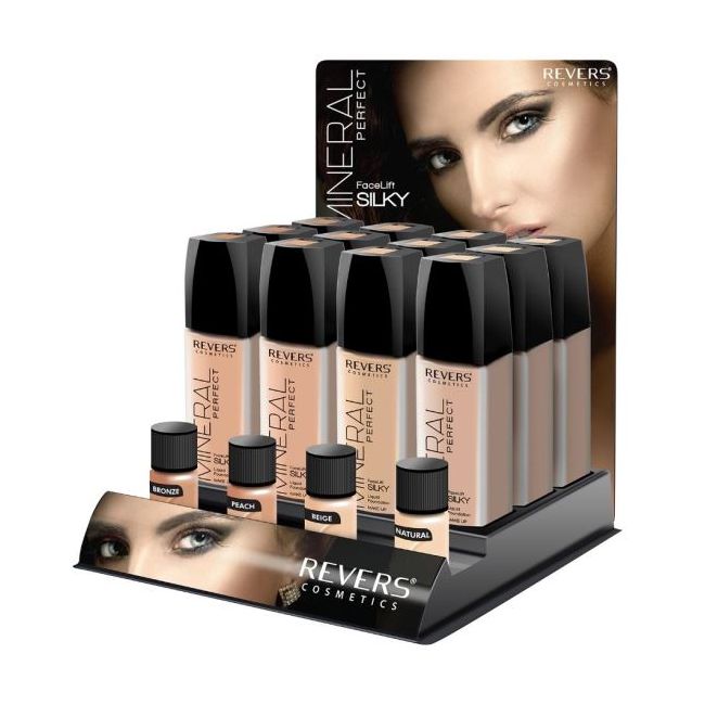 Set 12 bucati Fond de ten fluid cu pompita, Mineral Perfect, Revers, 40 ml