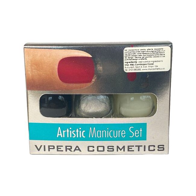 Set artistic pentru manichiura Little Black Dress 04, Vipera 57304, 16,5 ml MCSV57304