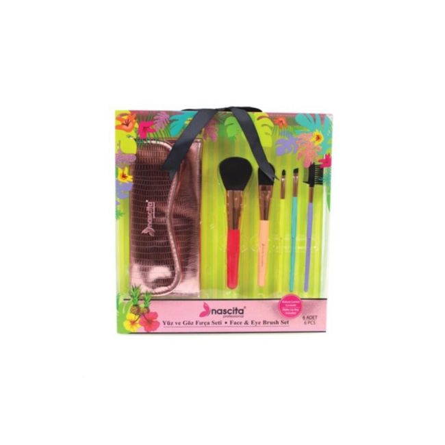 Set de 6 Pensule machiaj Lux , Bamboo, Nascita MCSNASBRUSHSET17
