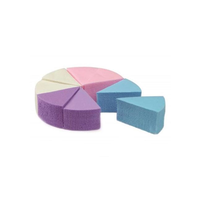 Set de 8 bucati Burete machiaj, pentru fond de ten, triunghiular,  Chique