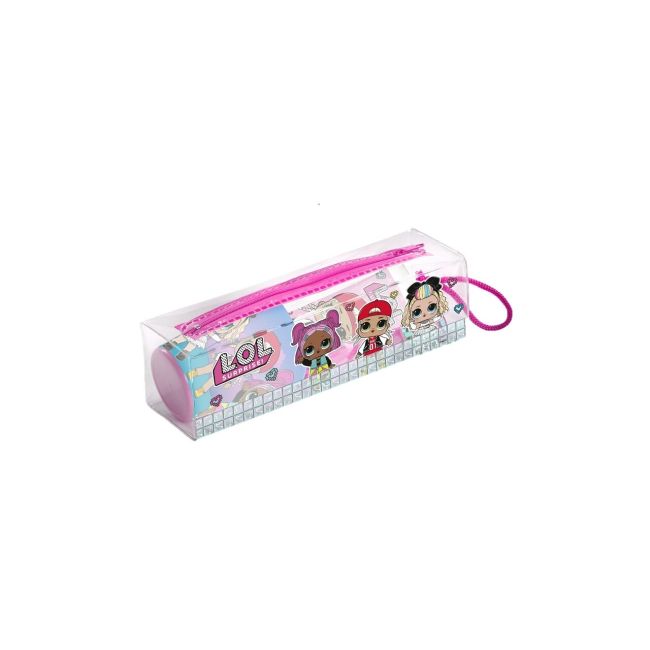Set ingrijire dentala pentru calatorie, LOL Surprise, Periuta cu capac, pasta de dinti 75 ml, pahar si borseta