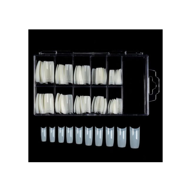 Tipsuri pentru unghii, natur, set de 100buc