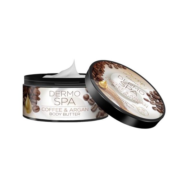Unt de corp, Dermo Spa, Pure Essence, cu extract de Cafea si ulei de Argan, 200ml