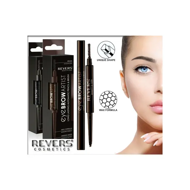 Contur sprancene automat, tip marker, cu pensula speciala, Eye Brow Artist, Revers, negru