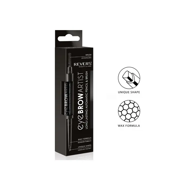 Contur sprancene automat, tip marker, cu pensula speciala, Eye Brow Artist, Revers, negru