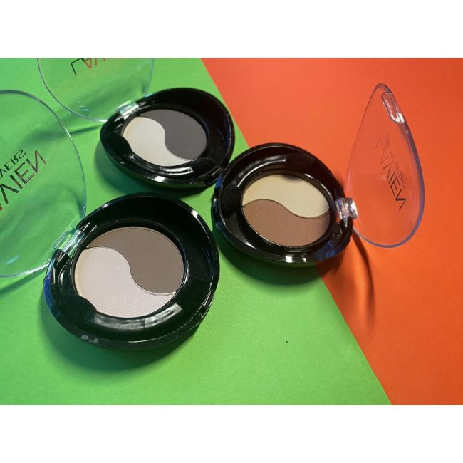 Fard de pleoape in doua nuante, Lavien Duo, Setul 1 mixt, 12 bucati, nuante mate, nude
