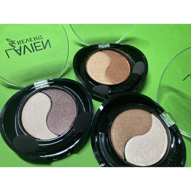 Fard de pleoape in doua nuante, Lavien Duo, Setul 2 mixt, 12 bucati, nuante sidefate, nude