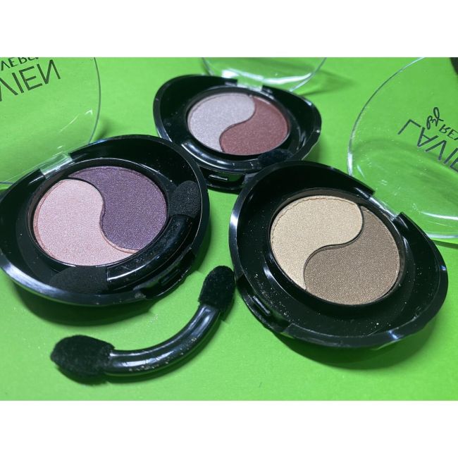 Fard de pleoape in doua nuante, Lavien Duo, Setul 3 mixt, 12 bucati, nuante sidefate