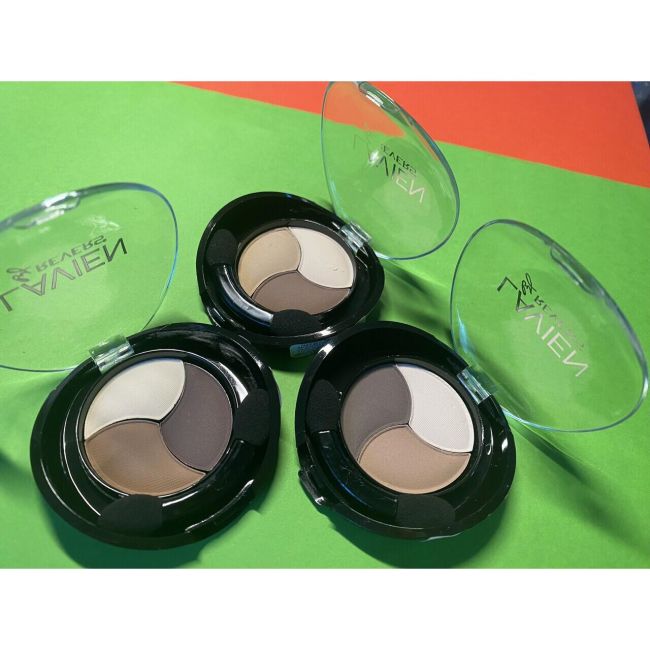 Fard de pleoape in trei nuante, Lavien Trio, Setul 1 mixt, 12 bucati, nuante nude mate