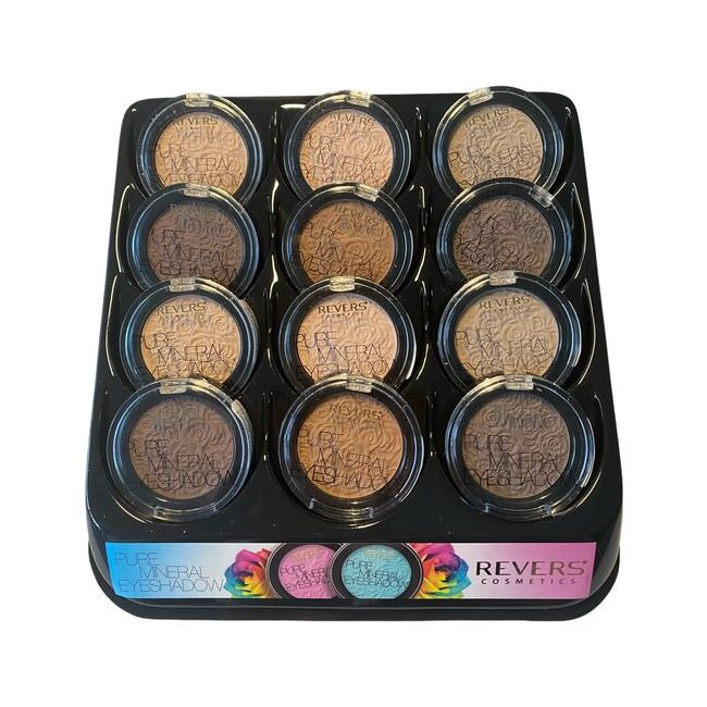 Fard de pleoape monocolor, Mineral Pure, Setul 1, mixt de 12 bucati, nuante mate, nude