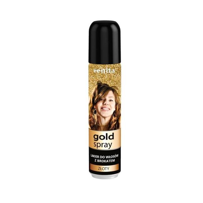 Fixativ cu sclipici Venita, Auriu, 75ml
