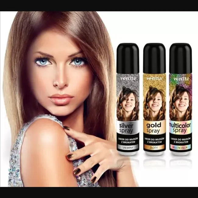 Fixativ cu sclipici Venita, Multicolor, 75ml