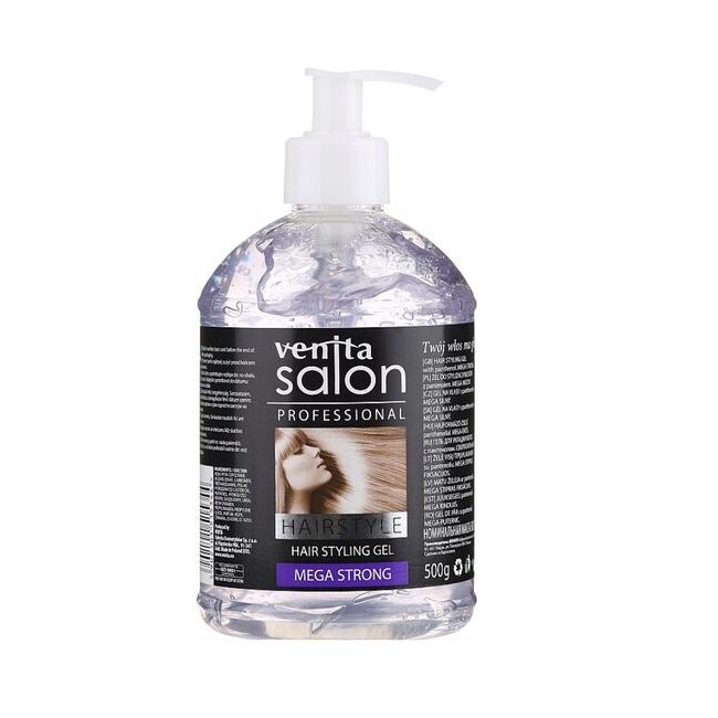 Gel de par Mega Strong, Salon Professional, Venita, cu Panthenol, 500gr