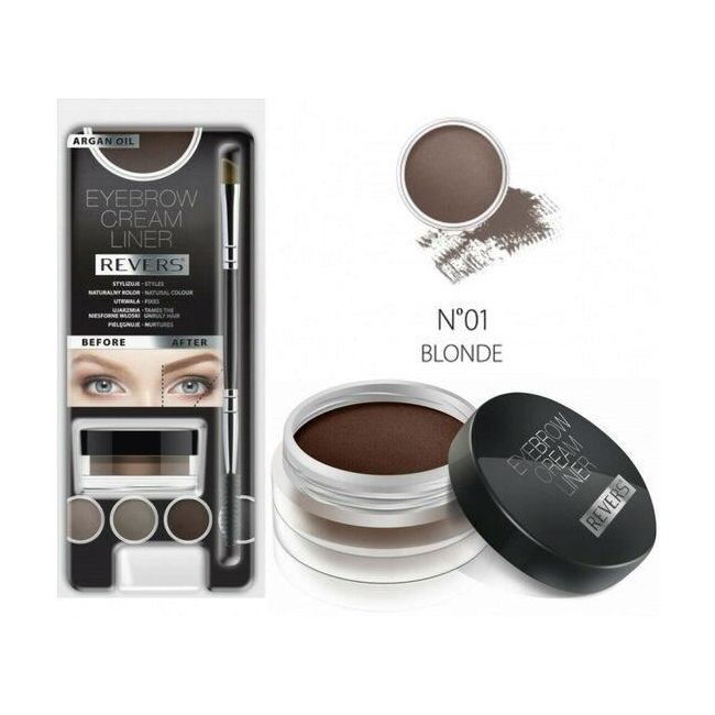 Kit pentru machiajul sprancenelor, Cream Liner, Revers, Blond