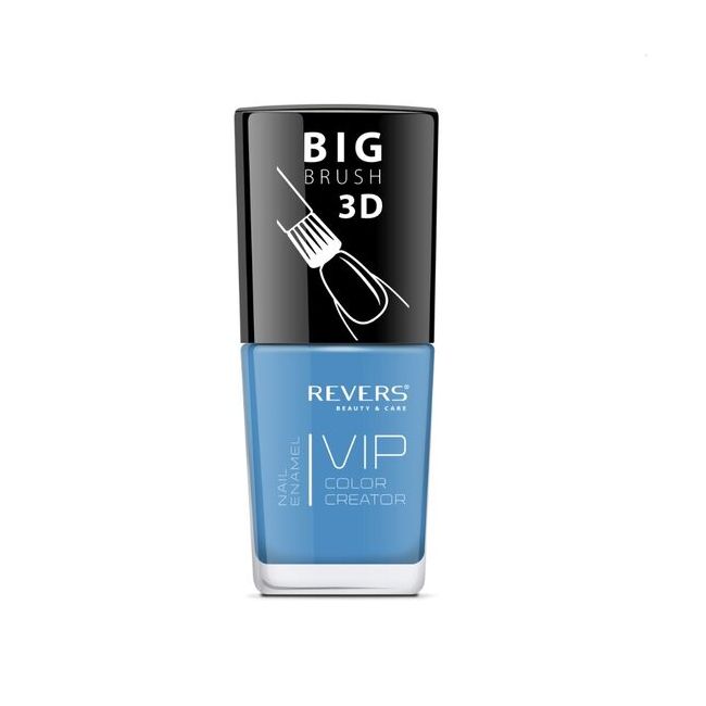 Lac de unghii Vip, 3D, Revers, albastru, mat, 12 ml, Nr 073